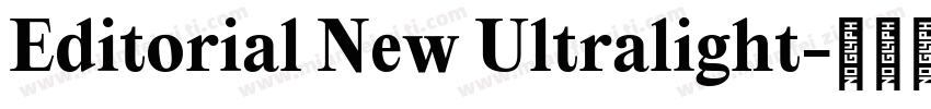 Editorial New Ultralight字体转换